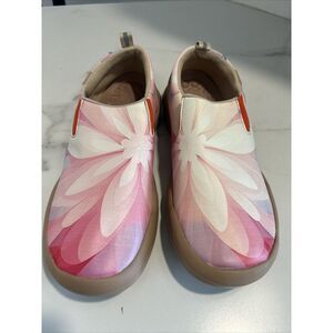 UIN Women's Art Travel Shoes Loafers Fashion Canvas Comfort Wide Toe Casual Slip